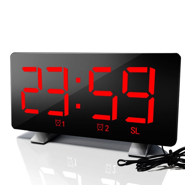 CLOCK RADIO LARGE DISPLAY RED DISPLAY SLIMLINE Carousel 1