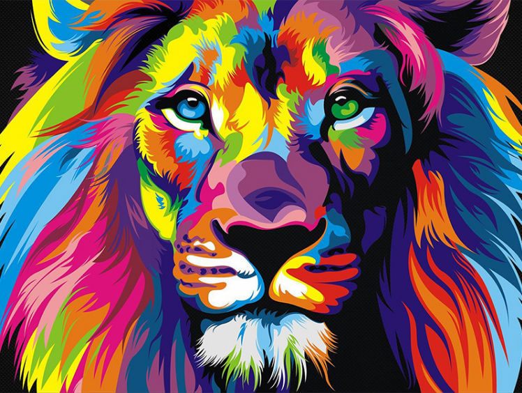 Lion Animal 5D Diamond Painting Kit 30x40CM Carousel 1