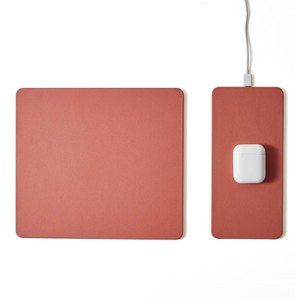 Pout Hands 3 2-in-1 Detachable 15W Fast Wireless Charging Mouse Pad Rose Beige Carousel 1