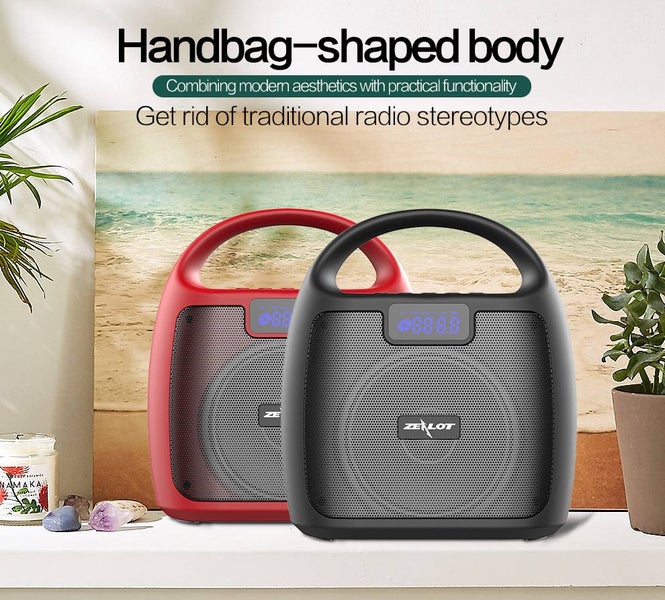 ZEALOT S42 High Power Column Super Bass Stereo FM Radio BT AUX TF usb Carousel 1