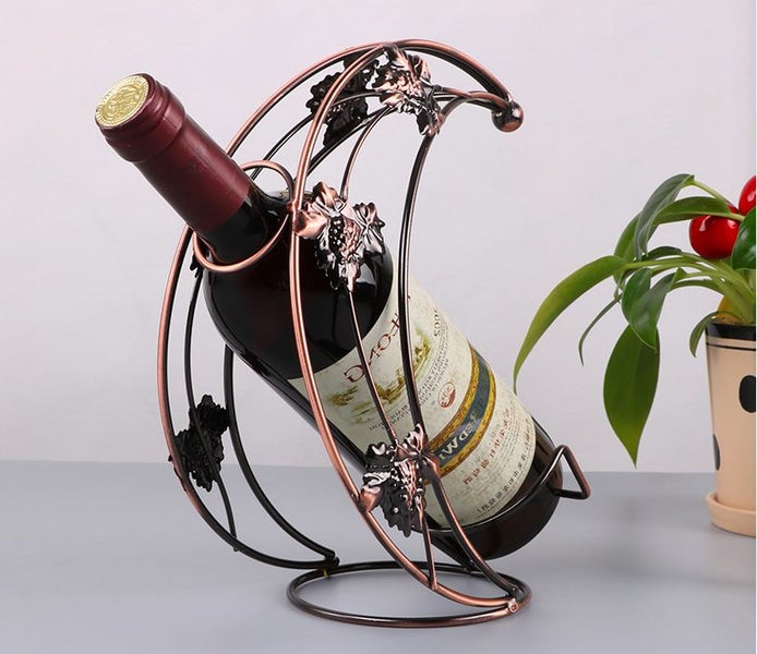 Wine bottle stand rack stand bottle holder – Moon broze Brand New Carousel 4
