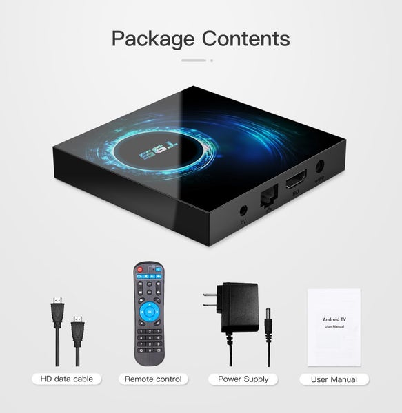 Smart TV Box Android 4K 2.4G 5G WiFi Bluetooth 5.0 Box Media Player Set Top Box Carousel 6