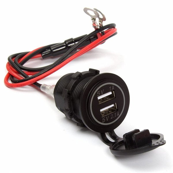 USB Car Charger Power Socket Outlet 12V 1A & 2.1A Carousel 1