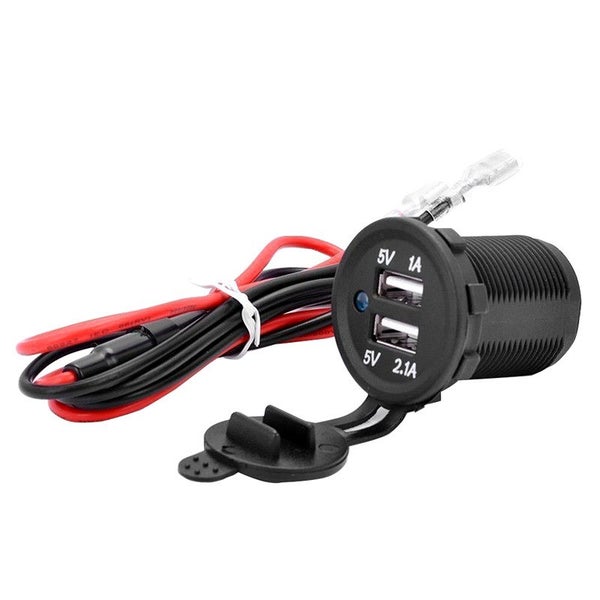 USB Car Charger Power Socket Outlet 12V 1A & 2.1A Carousel 2
