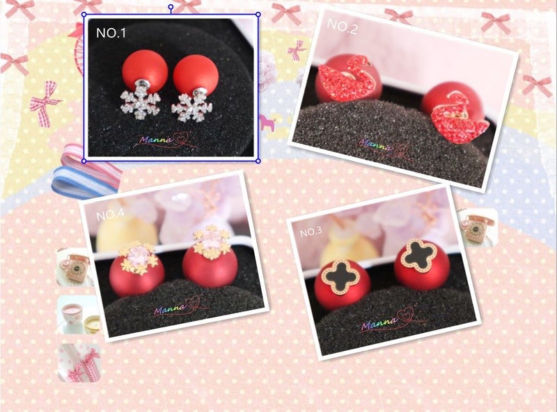 Manna post 925 silver fashion charm Earring Carousel 1