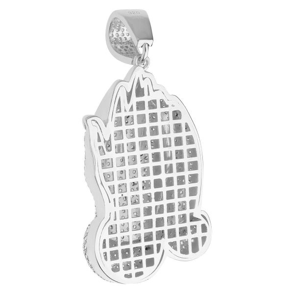 Premium Bling - 925 Sterling Silver Praying Hands Carousel 3