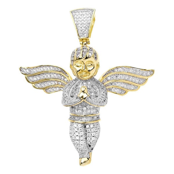 Premium Bling - 925 Sterling Silver Angel Pendant Carousel 1