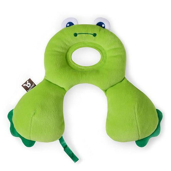 Benbat Travel Friends Headrest for Car, Stroller & Plane (Green Frog) - 0-12 Mon Carousel 1