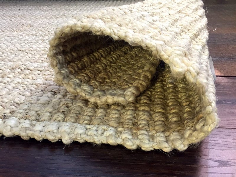 230 x 160 cm Jute Handwoven Rug - off white Carousel 2