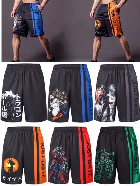 3D printing anime Dragonball men's sport shorts training basketball shorts Carousel 1