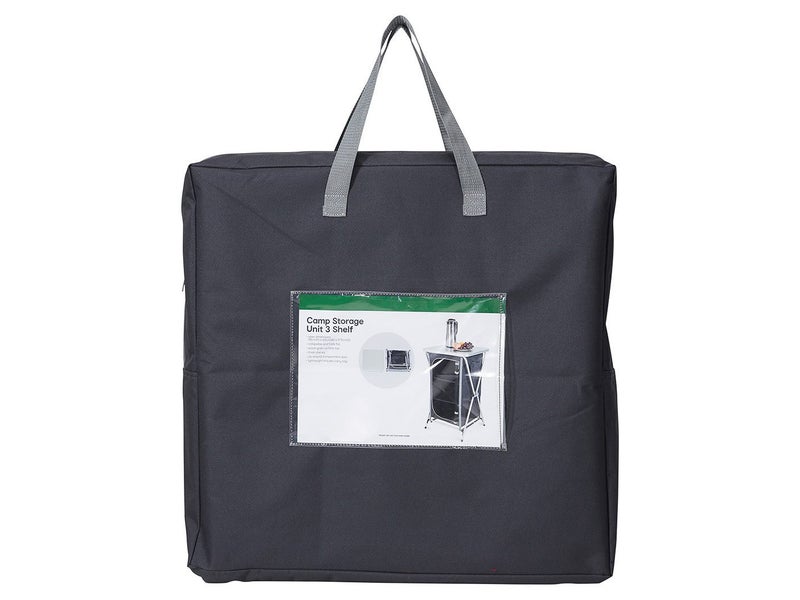 Camp Kitchen Pantry - 3 Shelf Folding Cupboard + Worktop Carousel 6