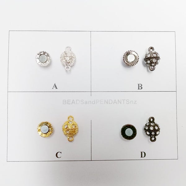 Magnetic Clasp 11mm with Rhinestones ( x1) Carousel 2