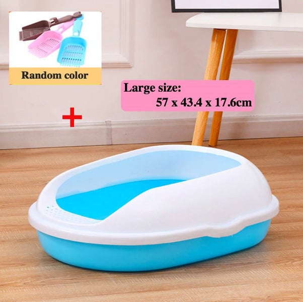 Pet Cats Litter Boxes Toilet Bedpan Clean Cats Toilet Anti-Splash Toilet Size L Carousel 1