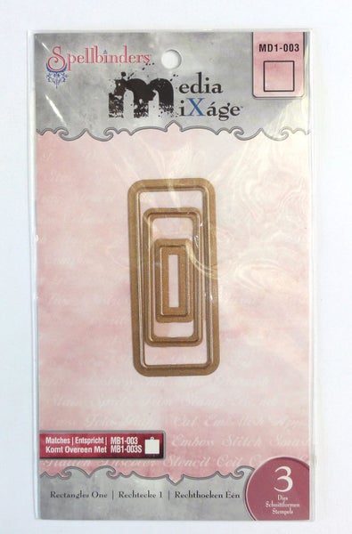 Spellbinders Media Mixage Die Rectangles One MD1-003 Carousel 1