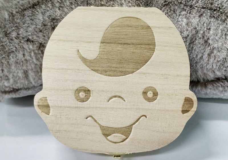 For Girl - Baby Wood Tooth Box and Milk Teeth Storage Carousel 5