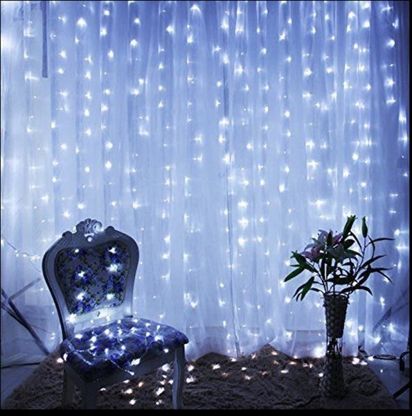 3m X 3m, White Led Curtain Lights (300 leds) Carousel 1