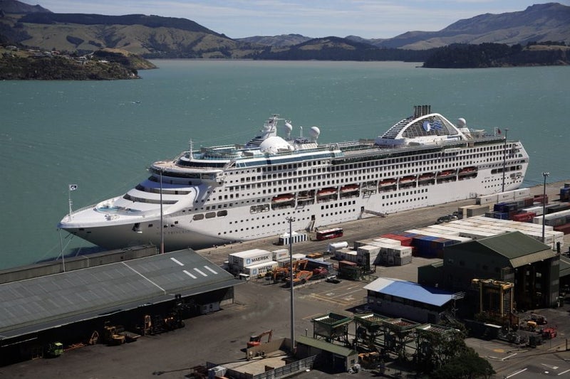 Cruise Liner in Lyttelton Harbour Carousel 1
