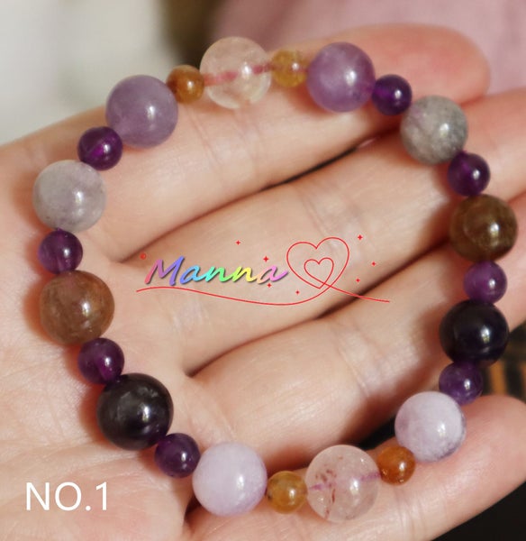 Manna hand made natural Agate crystal 8MM Fashion CHARM bracelet Carousel 2