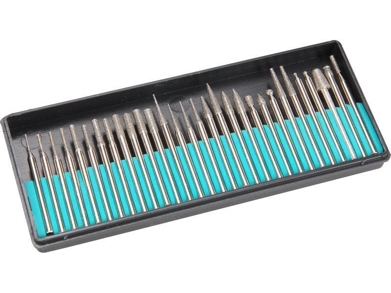 EXTOL Mini Grinder Diamond Burrs 30 Pce, 3.2mm Shank Carousel 1