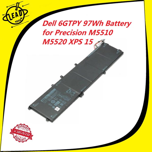 New 6GTPY 97Wh Battery for Dell Precision M5510 M5520 XPS 15 9550 9560 9570 Carousel 1
