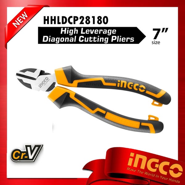 High leverage Diagonal Cutting Pliers INGCO 7"/180mm Carousel 1