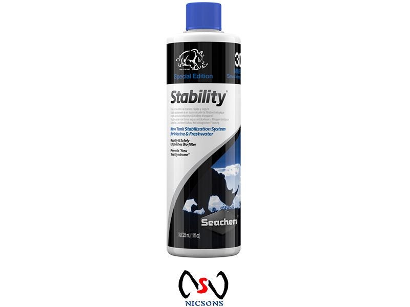 Seachem Stability Fish Beneficial Bacteria Rhino Edition Bonus 325mL Carousel 1
