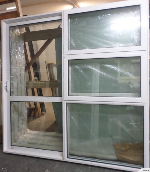 NEW WHITE ALUMINIUM DOUBLE GLAZED SLIDING DOOR:2000H X 2400W Carousel 1