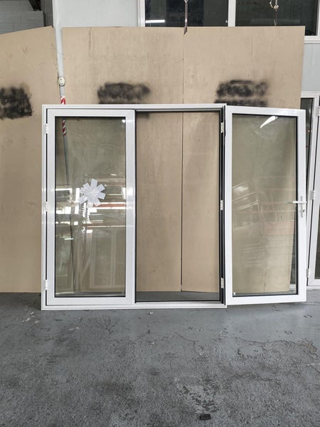 !NEW WHITE ALUMINIUM DOUBLE GLAZED FRENCH DOOR:2000H X 1600W Carousel 2