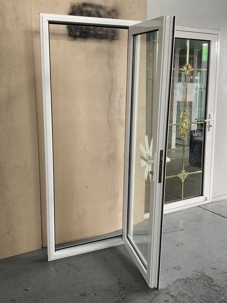 NEW WHITE ALUMINIUM DOUBLE GLAZED SINGLE DOOR:2000H x 860W Carousel 2