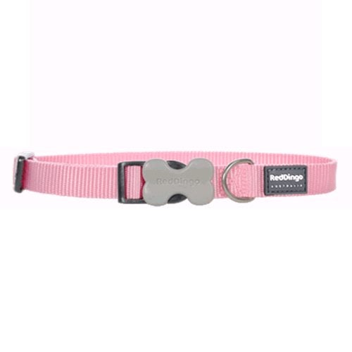 Red Dingo Dog Collar Plain Pink Adj 20mm x 30-47cm Carousel 1