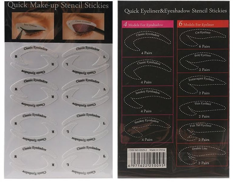 Eyeliner and Eye Shadow Makeup stenciles Carousel 1