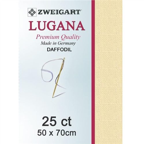 Zweigart Lugana 25ct Evenweave Fabric Daffodil Carousel 1
