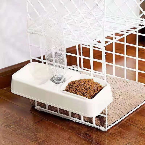 2 in 1 Pet bowls with screw pet Feeder Bowls with Automatic Water Bottle design Carousel 2