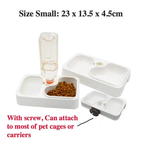 2 in 1 Pet bowls with screw pet Feeder Bowls with Automatic Water Bottle design Carousel 1