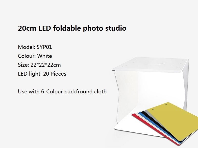 20cm PVC Foldable Photography STUDIO LED Light Tent, Small Carousel 8