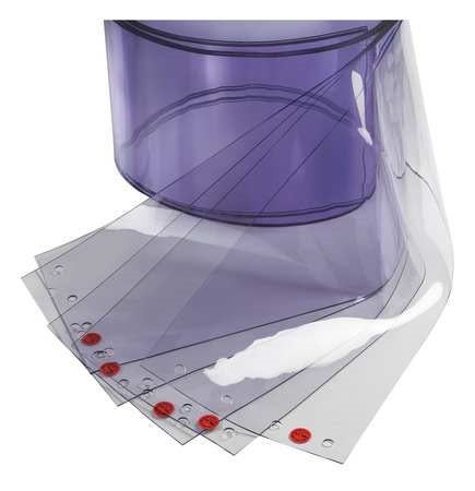 TMI Replacement Strips, Smooth, 12in, Clear, PK5 3TA97 Carousel 1