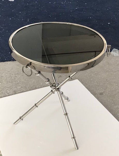 Musa Side table Stainless Steel Silver Carousel 1