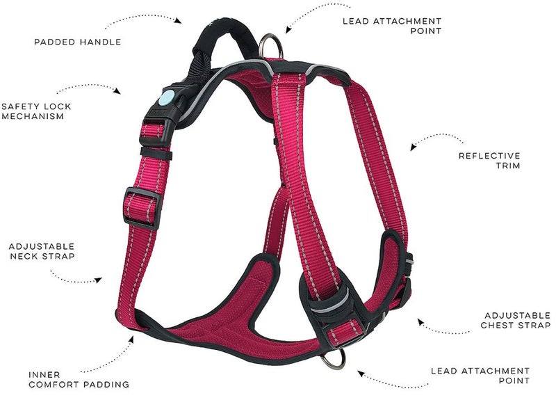 HUSKIMO DOG HARNESS ULTIMATE DARK SKY (BLACK) XSMALL Carousel 2