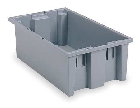 AKRO-MILS Nest and Stack Container, 23-1/2 in, Gray Carousel 1