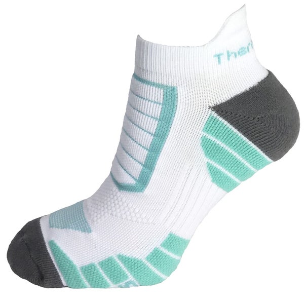 Thermatech Performance Low Cut Socks, White/Mint, Size US 6-10 T21U, Unisex Carousel 1