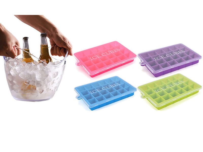 2 X 24Grid Silicone Ice Cube Tray for Summer Drinks Carousel 1