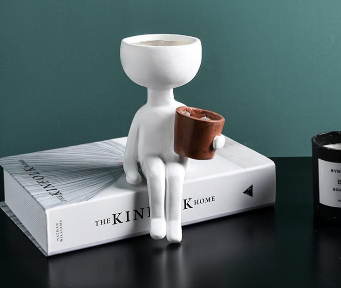 Home Office Decor | Indoor Planters | Home Decor | Resin | Nordic | White B Carousel 2