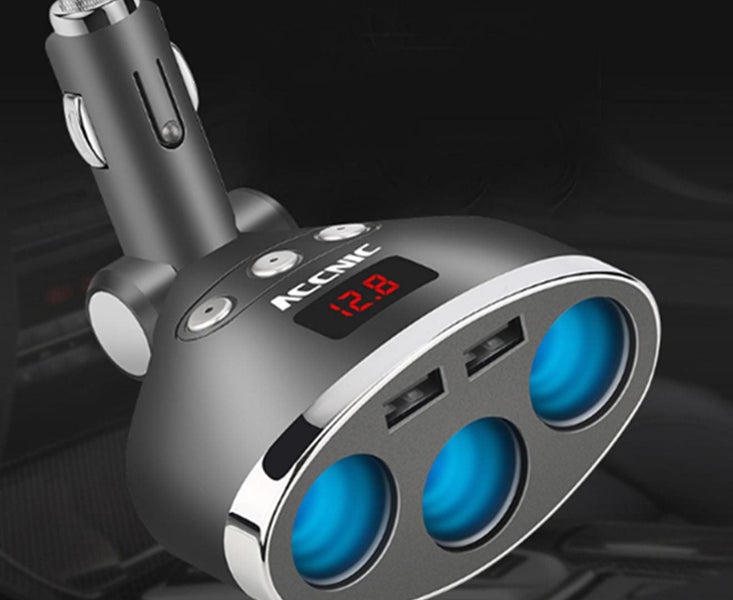 Car Phone Charger USB Multi-function Cigarette Lighter Carousel 2