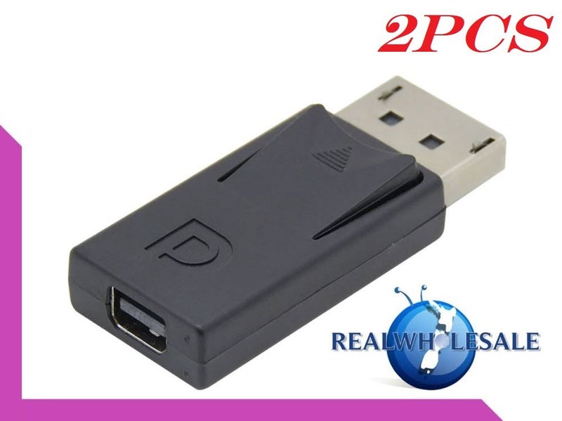 Display Port to Mini Display Port Adapter (Male to Female) 2PCS Carousel 1