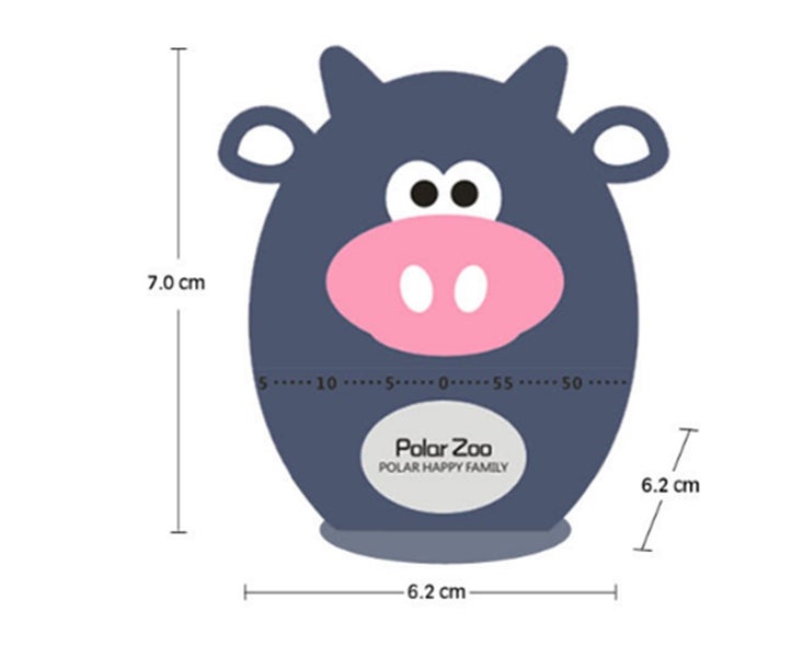 4PCS Mini Cartoon Timer Kitchen Mechanical Timer Carousel 4