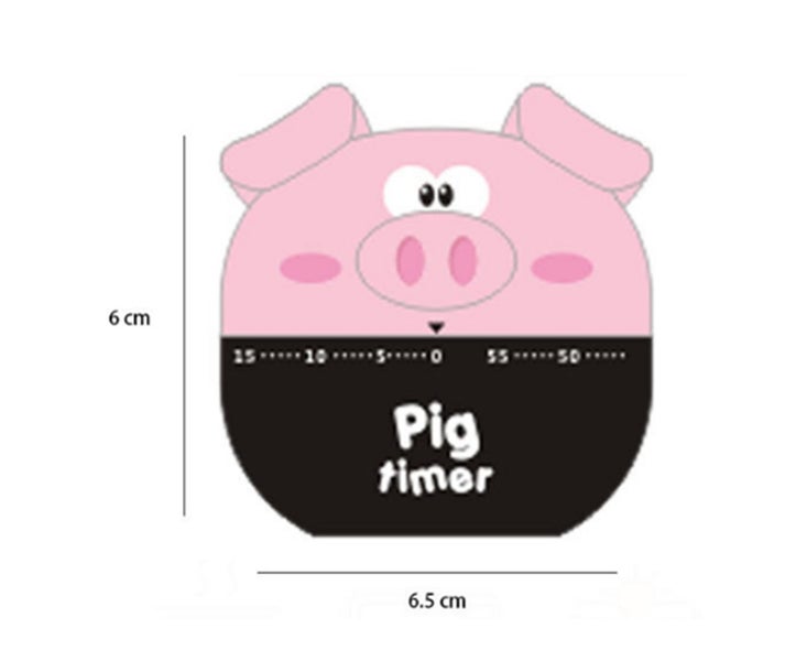 2PCS Piggy Shape Kitchen Mechanical Timer Carousel 2