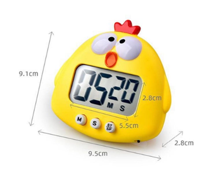 2PCS Chicken Shape Electronic Digital Timer Kitchen Baking Timer Carousel 3
