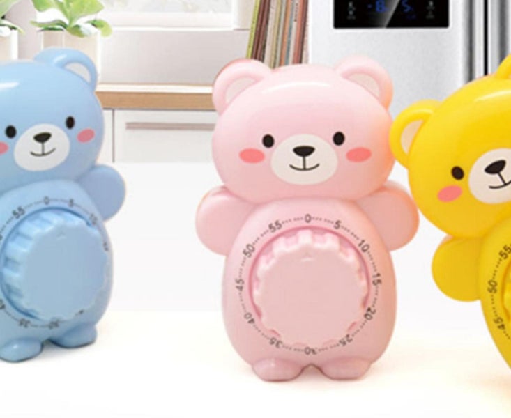 4PCS Bear Shape Student Learning Timer Carousel 2