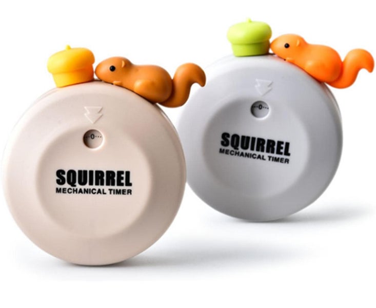 4PCS Mechanical Squirrel Shape Magnet Timer Kitchen Cooking Timer Carousel 2