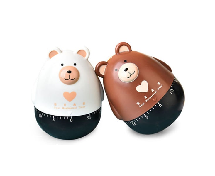 2PCS Bear Shape Kitchen Mechanical Timer Carousel 1